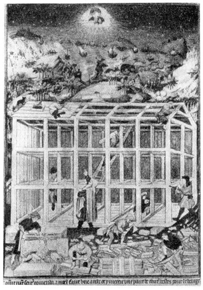 Применение дерева в строительстве XIV в. (в изображении постройки Ноева ковчега)