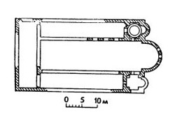 Преспа. Базилика св. Ахила, IX—X вв. План