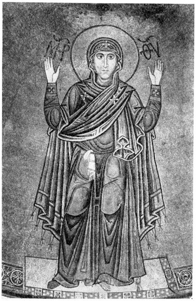 Киев. Софийский собор. Мозаичное изображение Богоматери в центральной апсиде