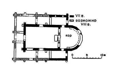 Рекульвер. План церкви, VII в.
