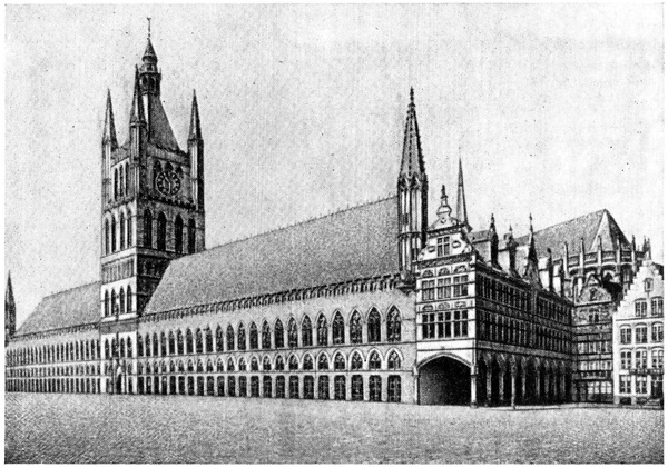 Ипр. Суконная биржа, 1201—1380 гг.