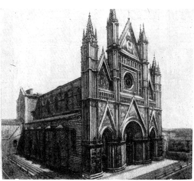 Орвието. Собор, начат в 1285—1290 гг., архитекторы фра Бавиньяте, Лоренцо Майтани и др.