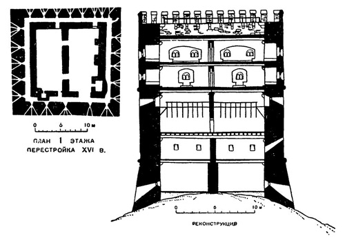 Шарошпатак, замок. Жилая башня, XIII в.