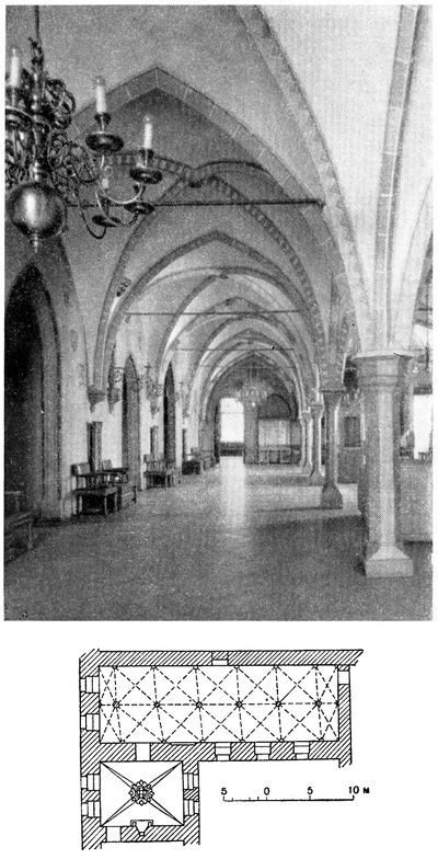 Рига. «Мюнстерская изба» в доме Большой гильдии, начало XIV в.